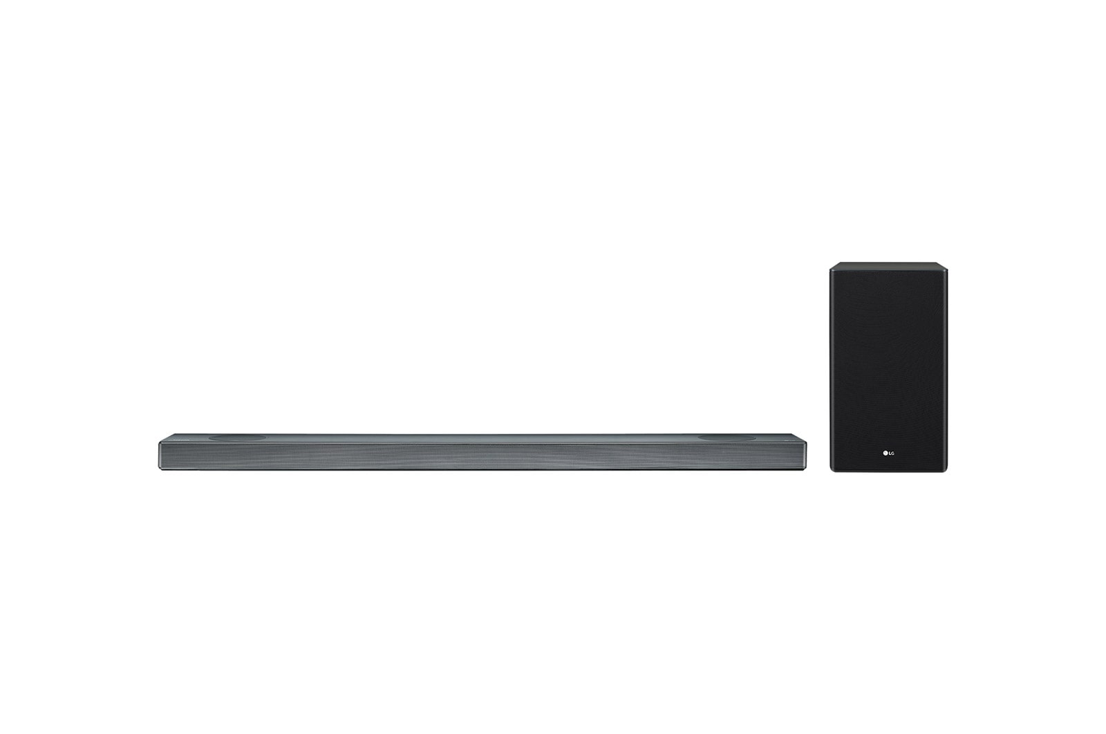Front view of 500W 4.1.2 Channel High Res Audio Dolby Atmos Sound Bar with Meridian Technology and 4K Pass Through SL9Y