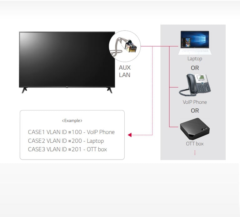 LAN out with VLAN (Virtual LAN) ID