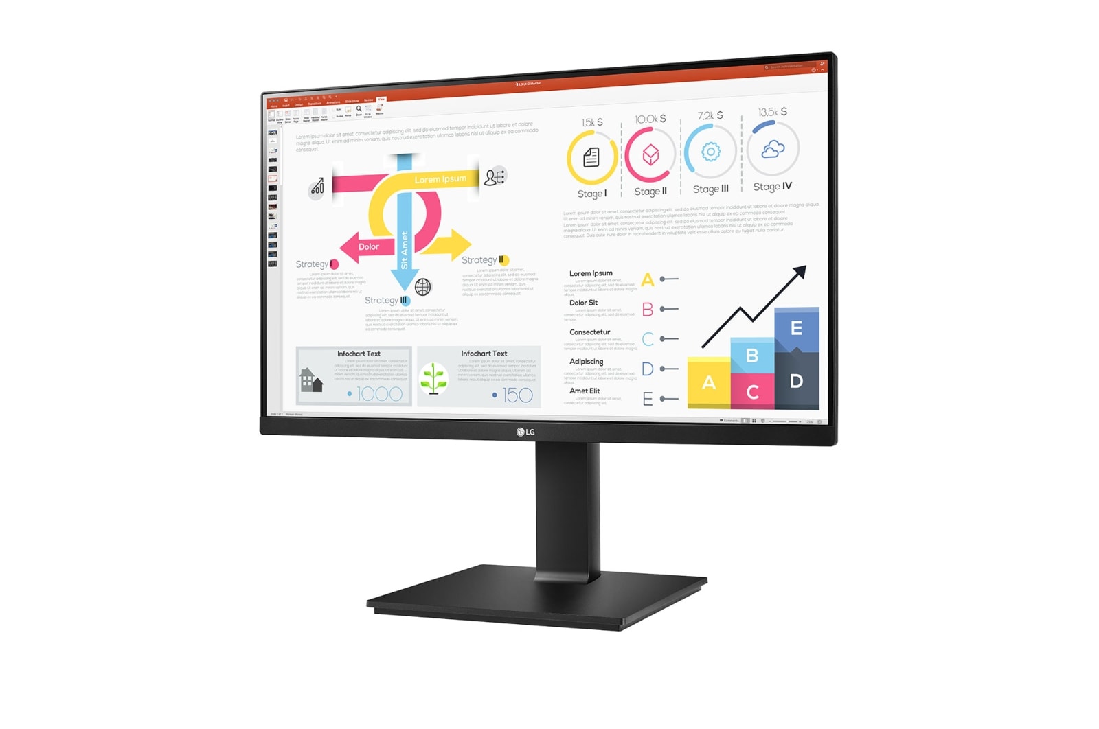 LG 23.8" QHD IPS Monitor with Daisy Chain and USB Type-C™, 24QP750-B