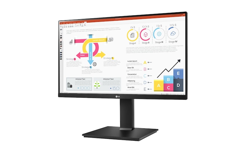 LG 23.8" QHD IPS Monitor with Daisy Chain and USB Type-C™, 24QP750-B