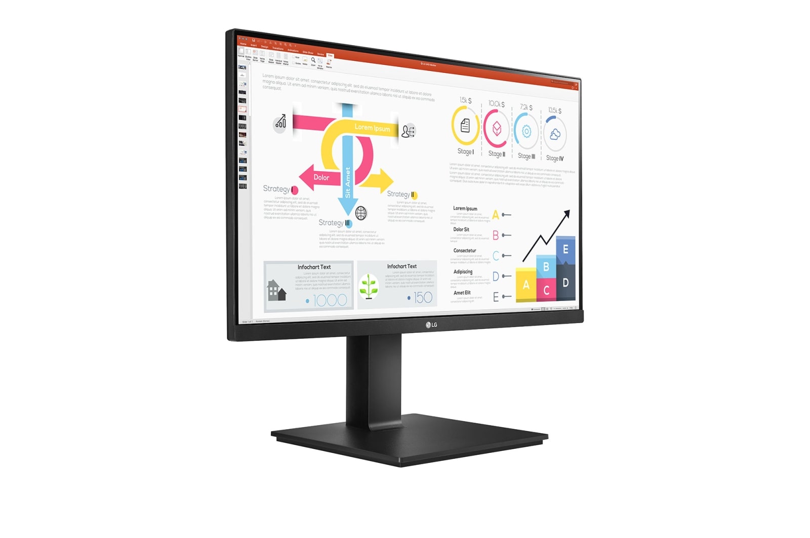 LG 23.8" QHD IPS Monitor with Daisy Chain and USB Type-C™, 24QP750-B