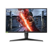 Front view of 27” UltraGear Full HD  IPS 1ms 240Hz HDR 10 Gaming  Monitor with G-Sync Compatible 27GN750-B