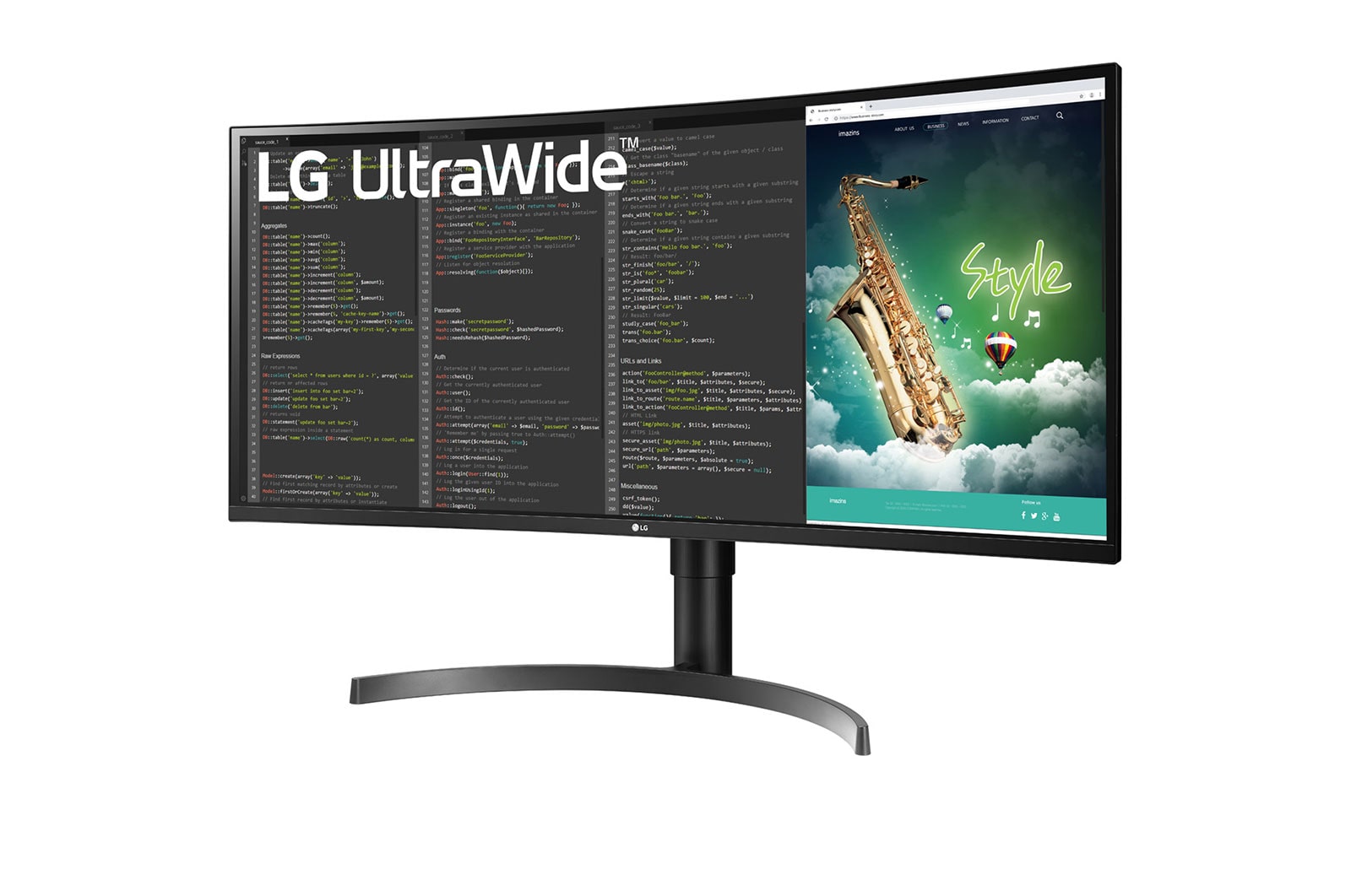 LG 35" UltraWide™ QHD HDR VA Curved Monitor, 35WN75C-B