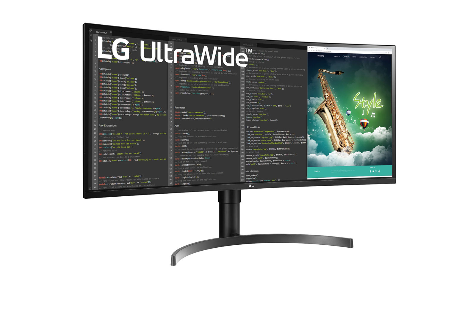 LG 35" UltraWide™ QHD HDR VA Curved Monitor, 35WN75C-B