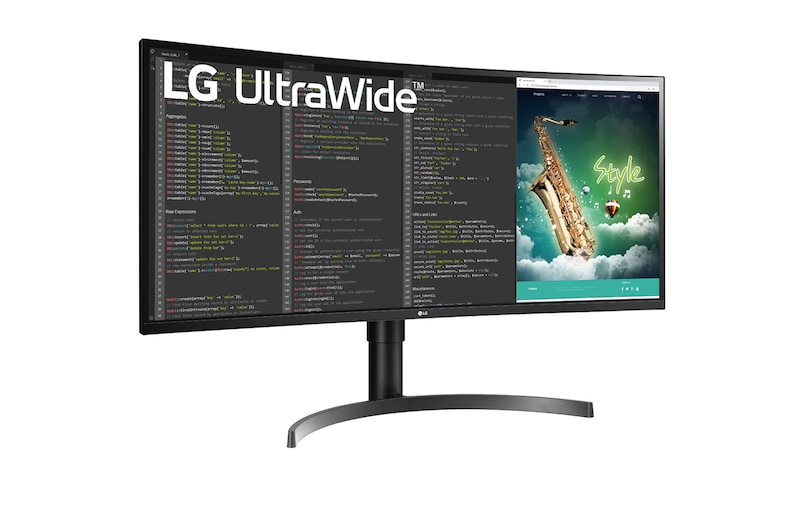 LG 35" UltraWide™ QHD HDR VA Curved Monitor, 35WN75C-B
