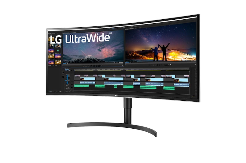 LG 38" UltraWide™ QHD+ (3840 x 1600) Curved HDR IPS Monitor, 38WN75C-B