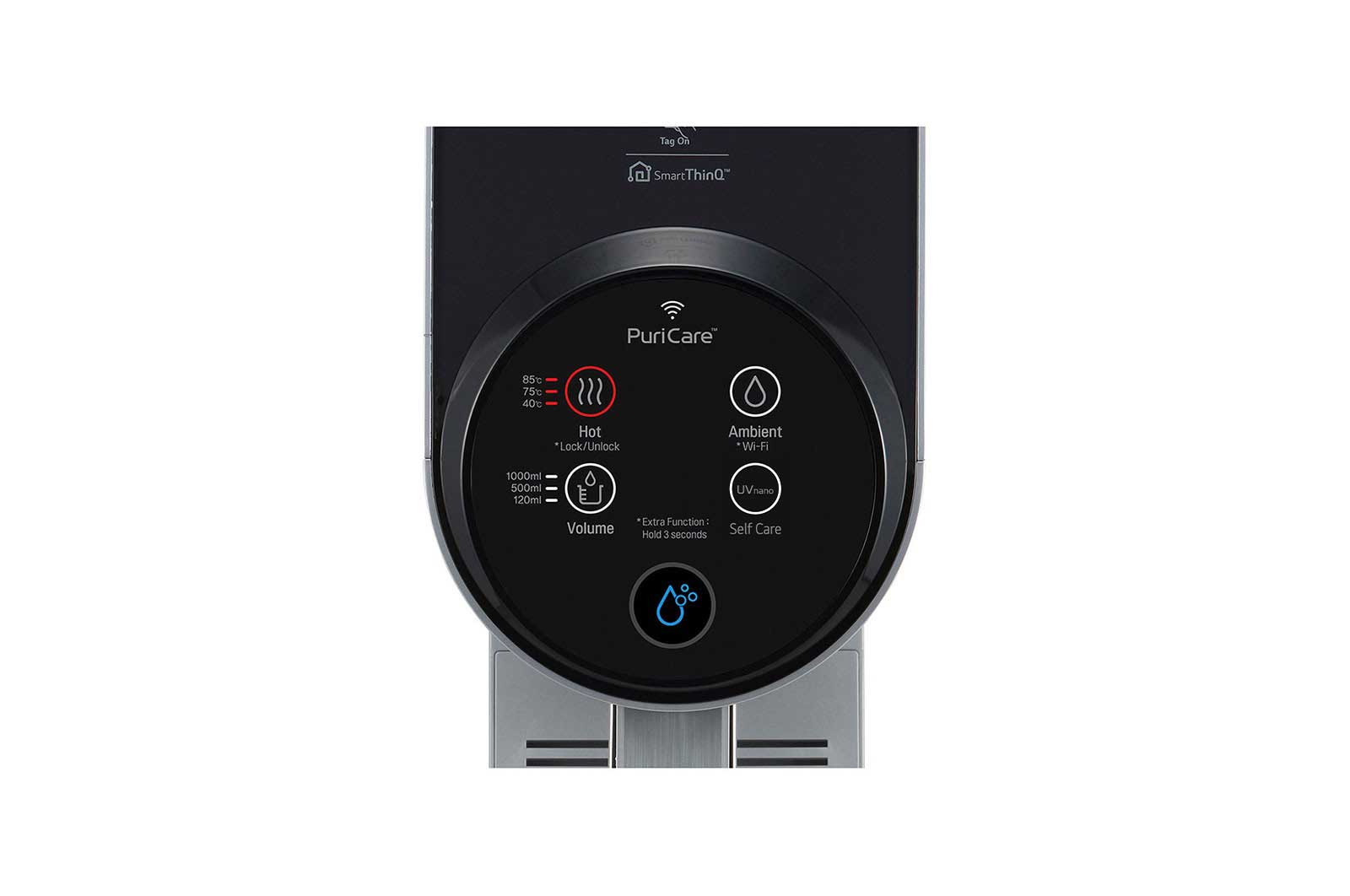 LG PuriCare™ Tankless Water Purifier with 3-stage filtration & Tankless Hot & Ambient Water, Silver, WD210AN