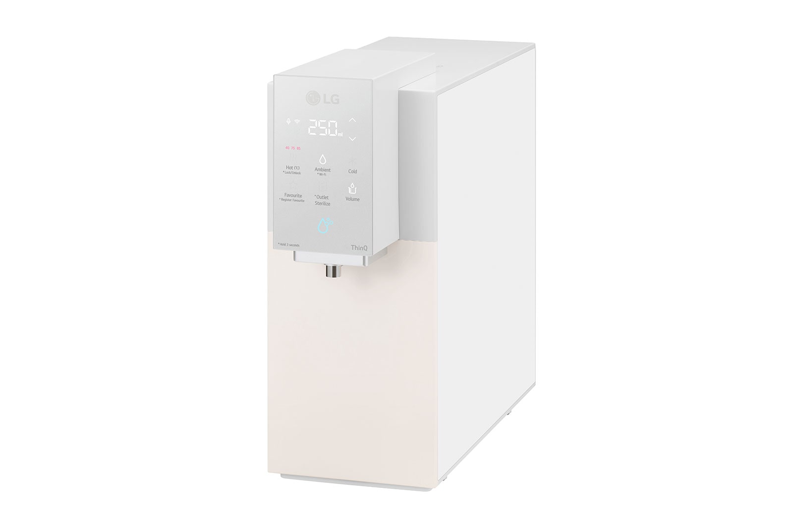 LG PuriCare Objet Collection Water Purifier, Calming Cream Grey, WD518AN.ACGRLML