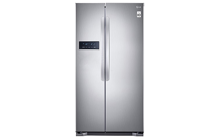 Front view of IEC Gross 581L PLATINUM SILVER SIDE BY SIDE GC-B207GLJV