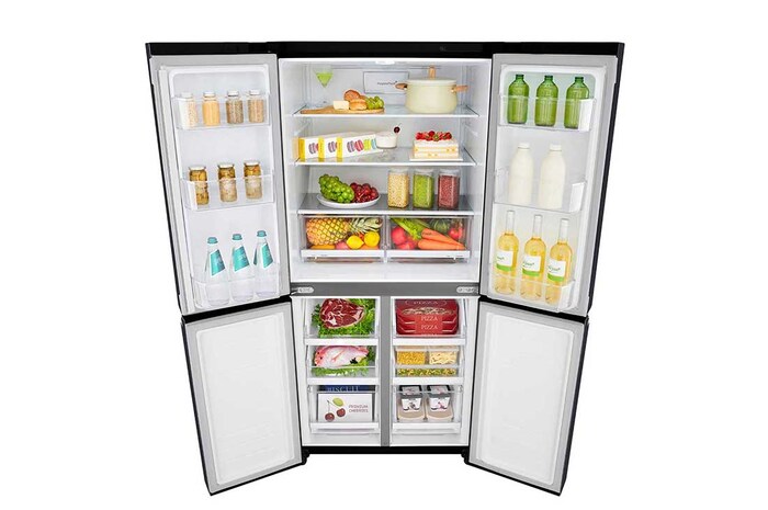 LG 464L Slim French Door Fridge in Matte Black Finish, GC-B22FTQVB