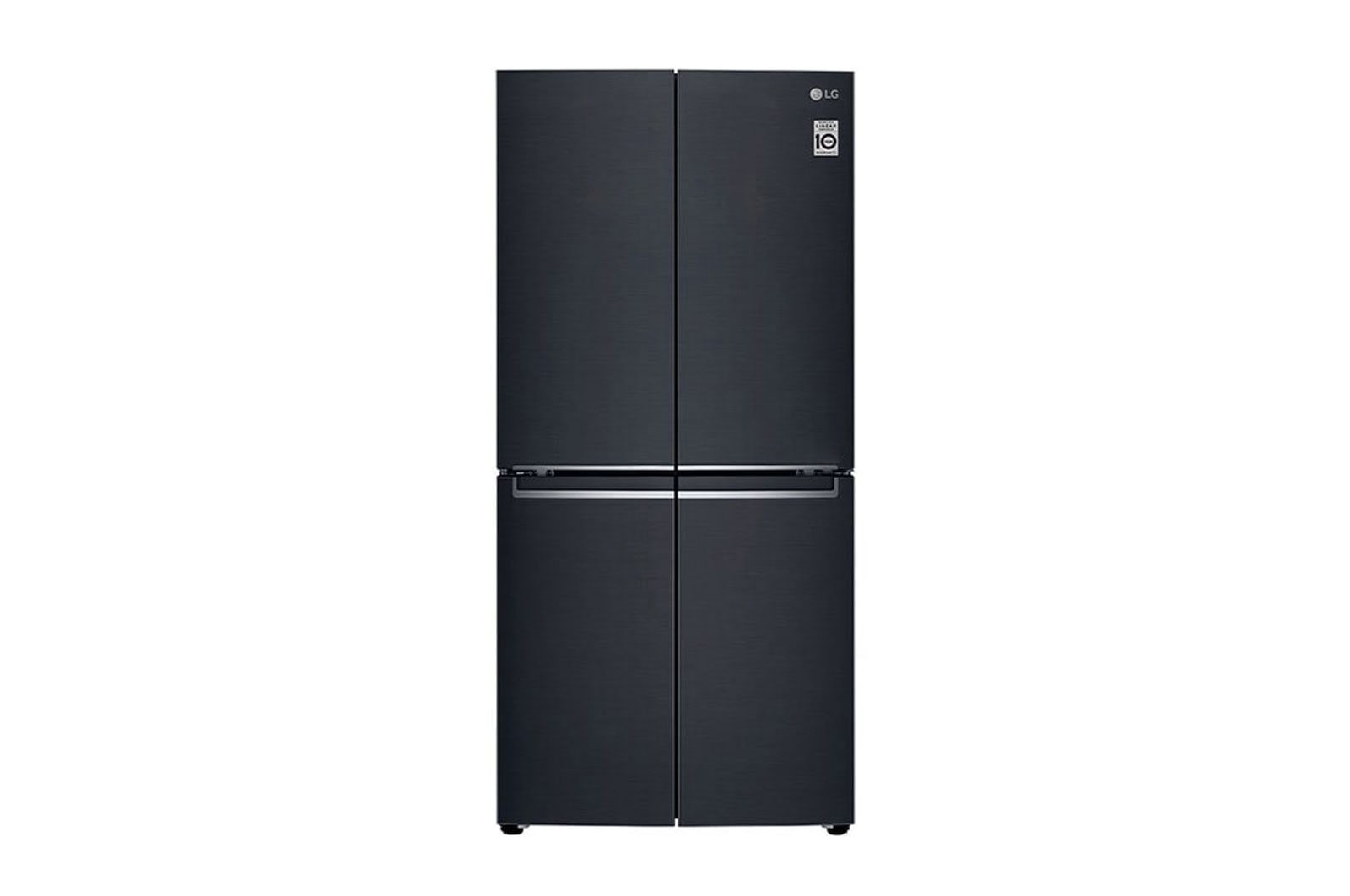 Front view of 464L Slim French Door Fridge in Matte Black Finish GC-B22FTQVB