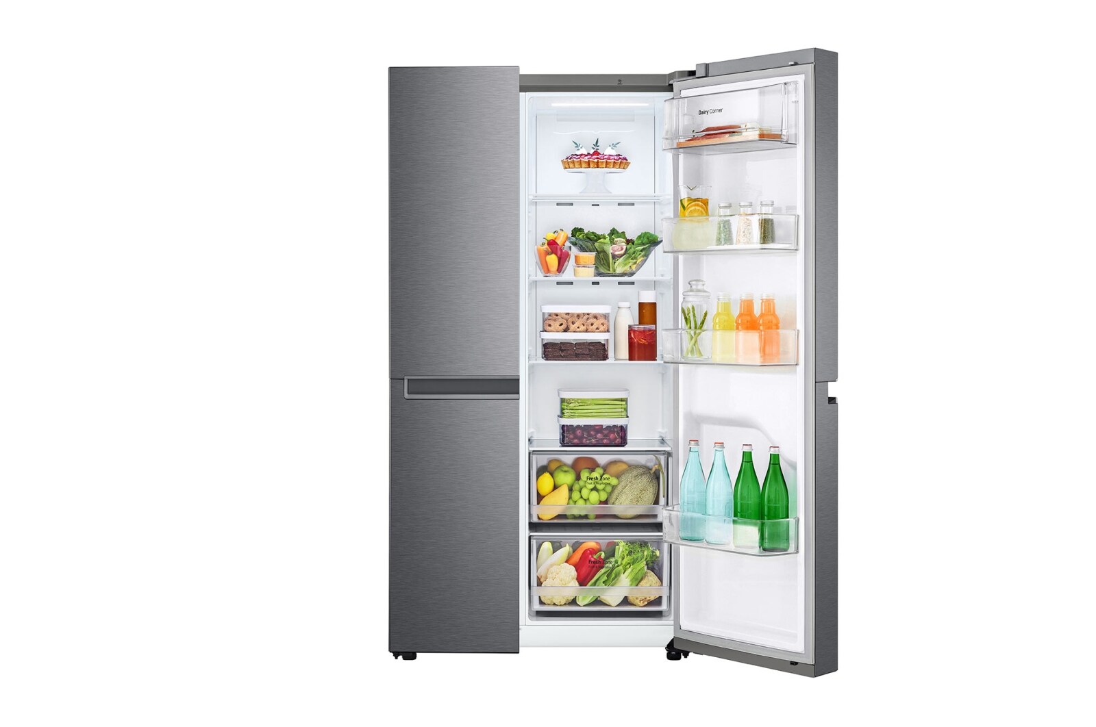 LG 694L, Side-by-Side Fridge in Dark Graphite Finish, GC-B257JQYL