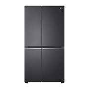 Front view of [RENTAL] 694L Side-by-Side Fridge in Matte Black Finish GC-B257SQVL