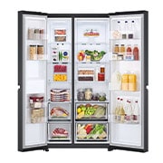 LG [RENTAL] 694L Side-by-Side Fridge in Matte Black Finish, GC-B257SQVL