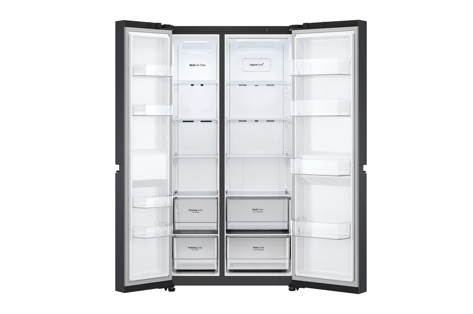 LG [RENTAL] 694L Side-by-Side Fridge in Matte Black Finish, GC-B257SQVL