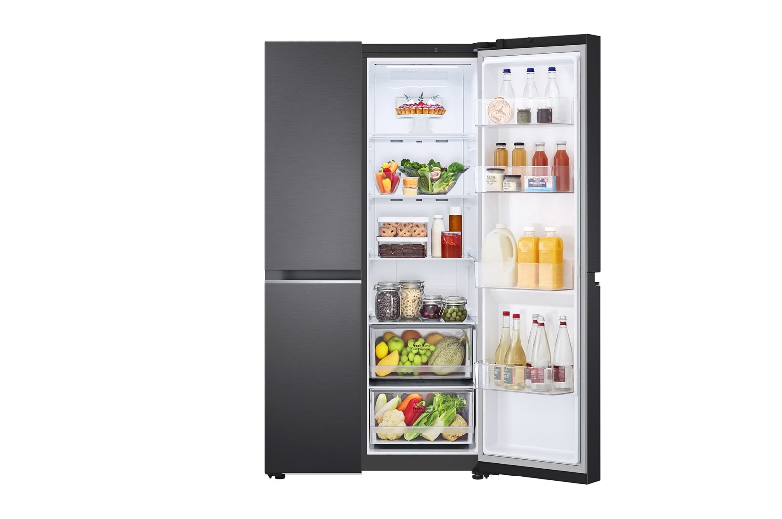 LG [RENTAL] 694L Side-by-Side Fridge in Matte Black Finish, GC-B257SQVL