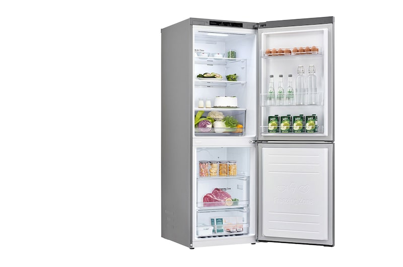 LG 335L Bottom Freezer Fridge in Silver Finish, GC-B369NLRM