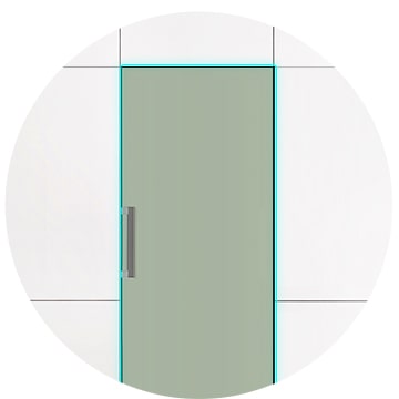 It shows the product is perfectly inserted into the kitchen wall and shows built-in look.