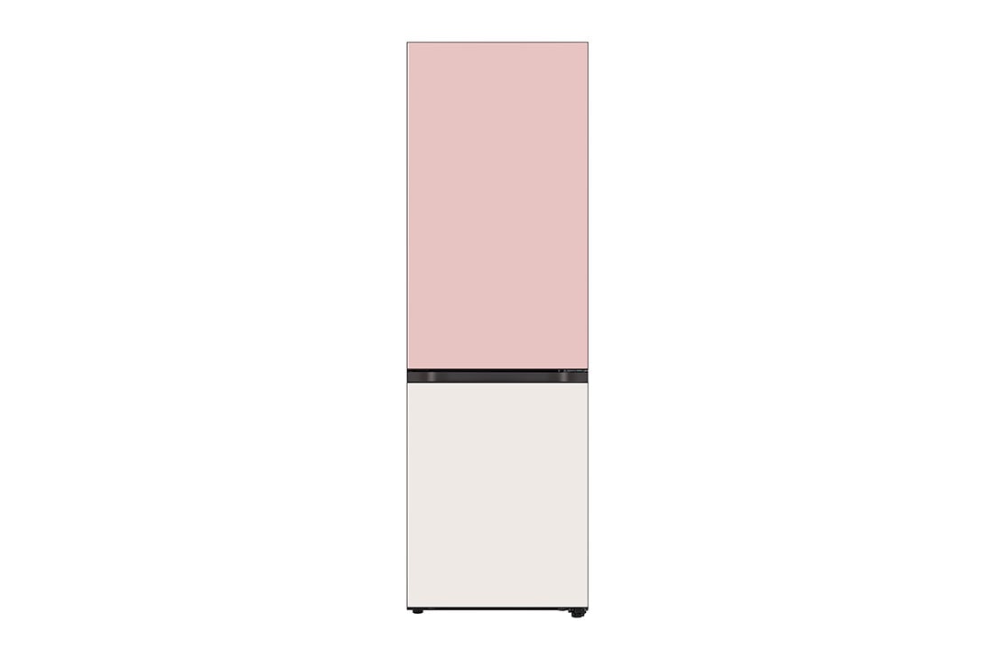 LG 341L Bottom Freezer Fridge in Pink & Beige Finish, GC-B459QG9D