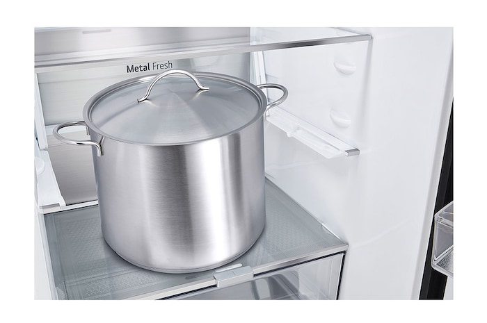 LG 341L Bottom Freezer Fridge in Pink & Beige Finish, GC-B459QG9D