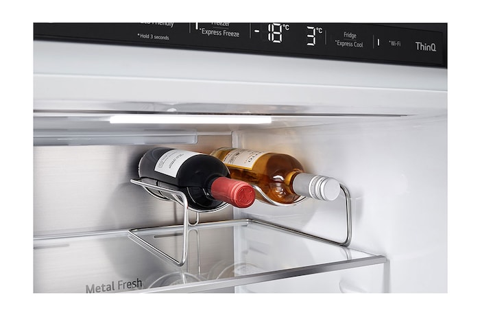 LG 341L Bottom Freezer Fridge in Pink & Beige Finish, GC-B459QG9D