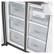 LG 470L Multi Door Fridge in Essence Black Steel, GC-B47FFQAB