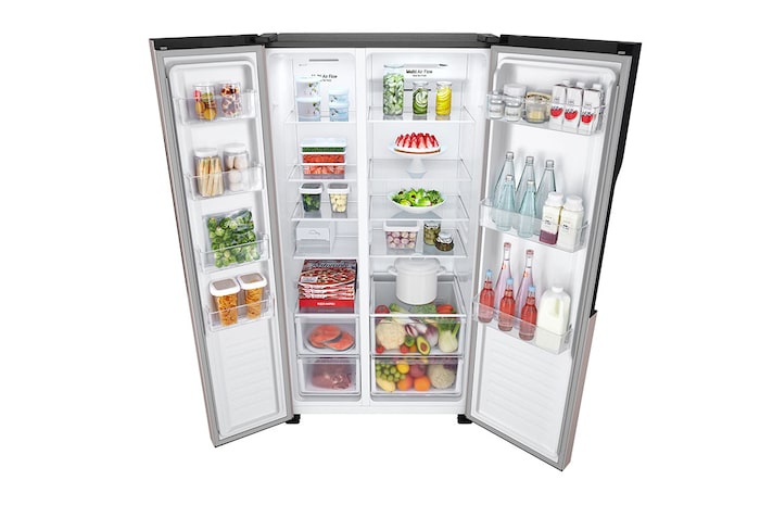 LG 508L Side-by-Side Fridge in Gold Finish, GC-B507PGAM