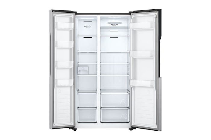 LG 508L Side-by-Side Fridge in Silver Finish, GC-B507PQAM