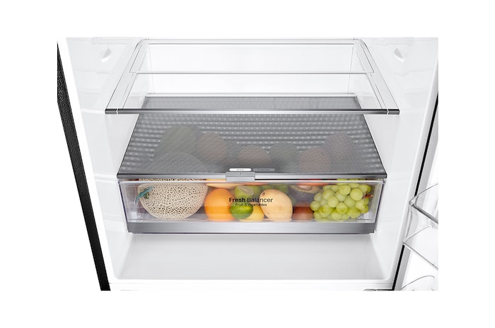 LG 420L Bottom Freezer Fridge in Matte Black Finish, GC-B529NQCM