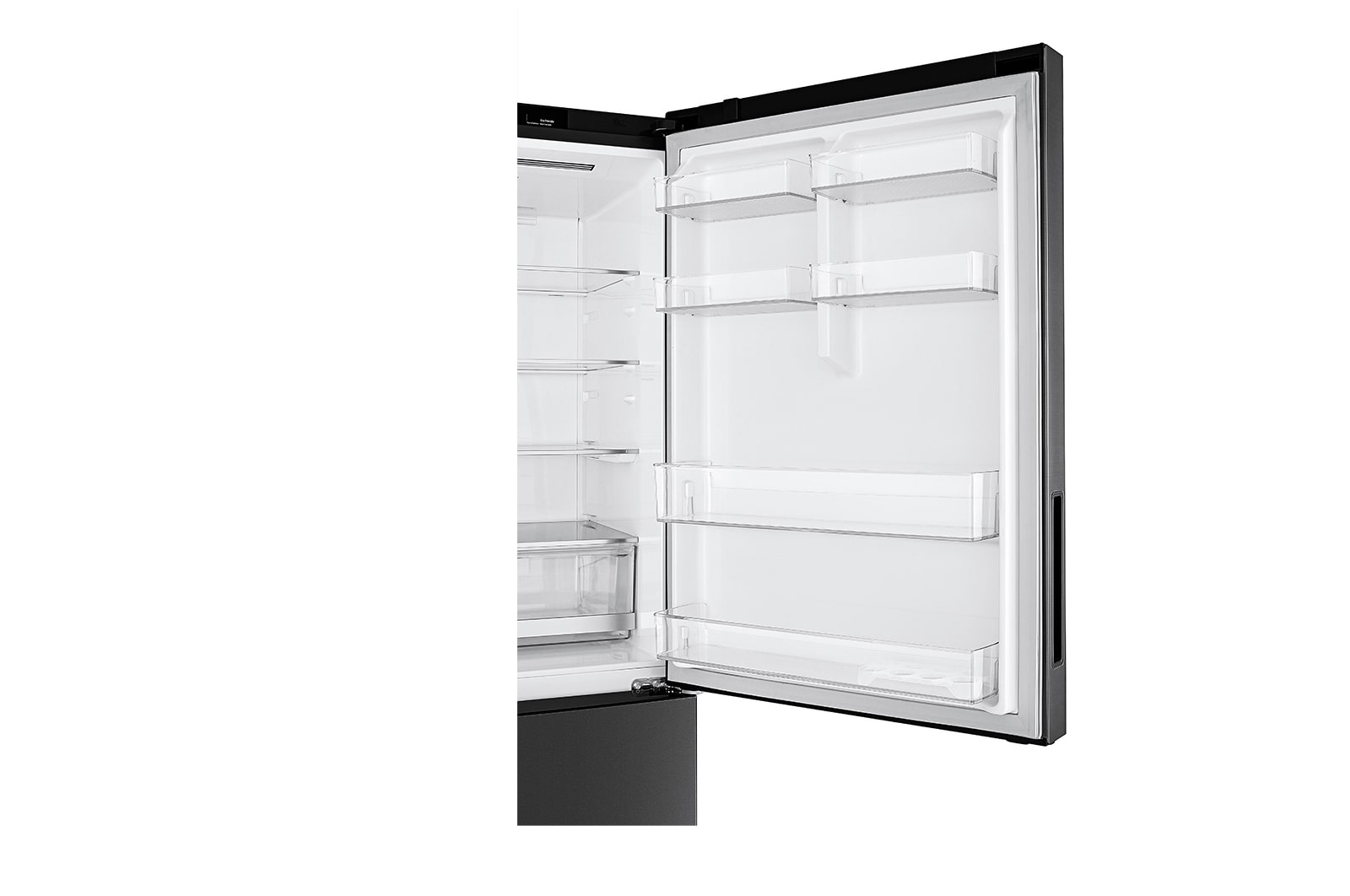 LG 420L Bottom Freezer Fridge in Matte Black Finish, GC-B529NQCM