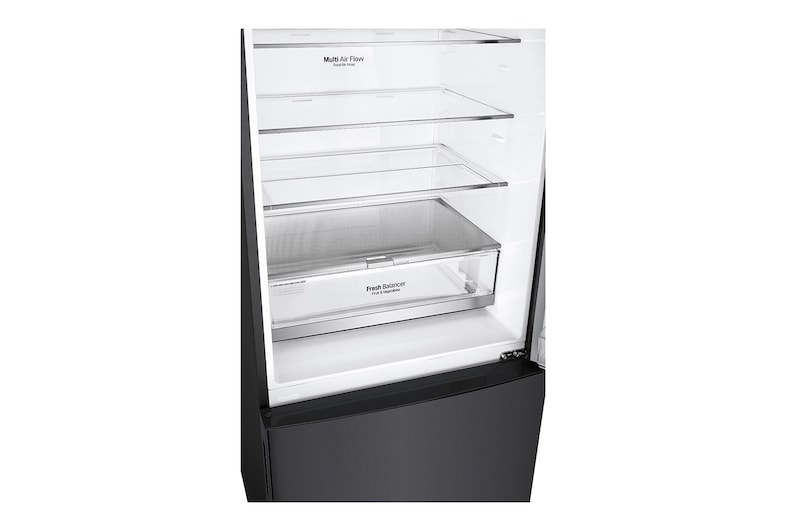 LG 420L Bottom Freezer Fridge in Matte Black Finish, GC-B529NQCM