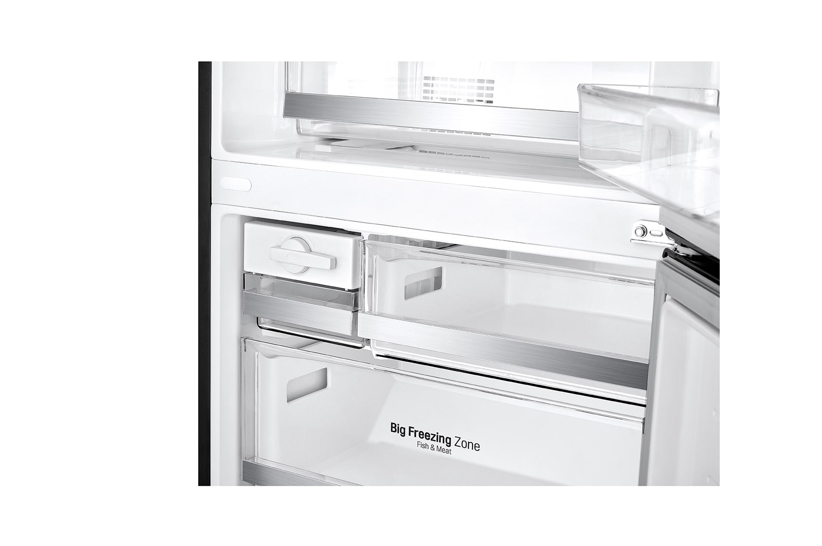 LG 420L Bottom Freezer Fridge in Matte Black Finish, GC-B529NQCM
