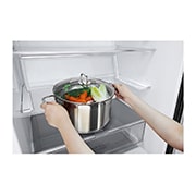 LG 420L Bottom Freezer Fridge in Matte Black Finish, GC-B529NQCM