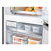LG 420L Bottom Freezer Fridge in Matte Black Finish, GC-B529NQCM