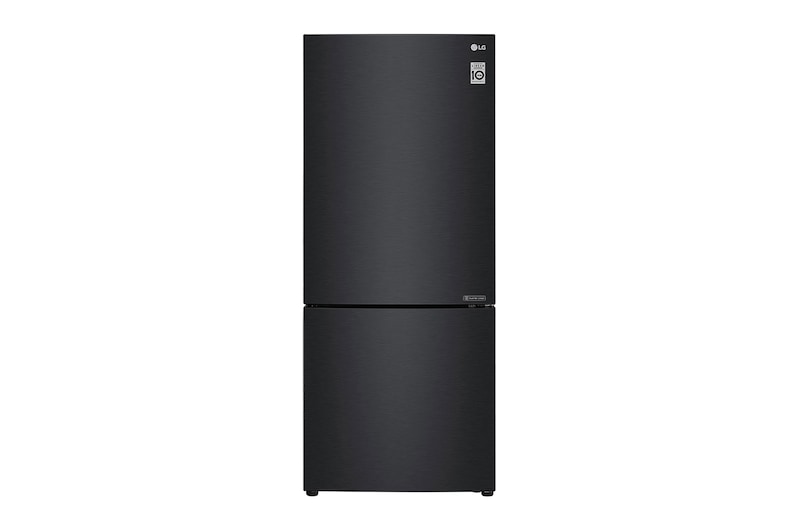 Front view of Nett 420L Bottom Freezer with DoorCooling+ & Inverter Linear Compressor, Matte Black GC-B529NQCZ
