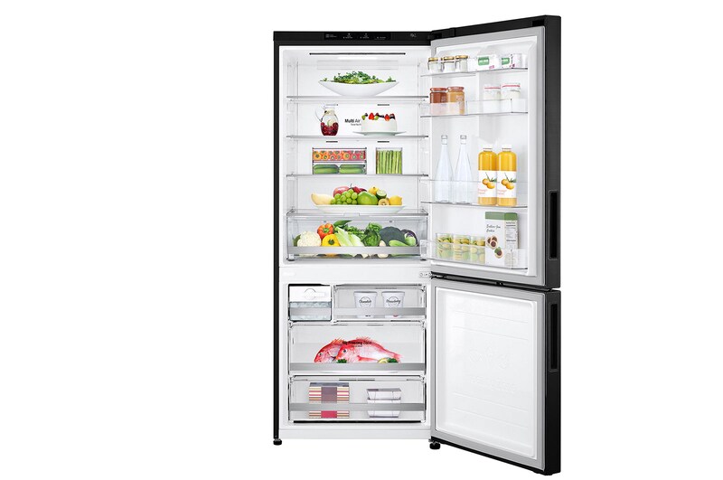LG Nett 420L Bottom Freezer with DoorCooling+ & Inverter Linear Compressor, Matte Black, GC-B529NQCZ