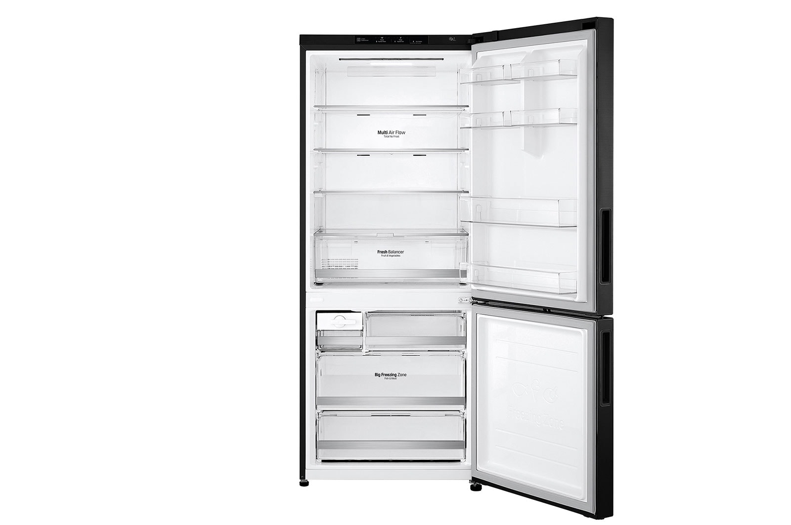 LG Nett 420L Bottom Freezer with DoorCooling+ & Inverter Linear Compressor, Matte Black, GC-B529NQCZ