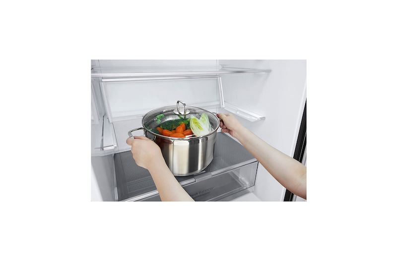 LG Nett 420L Bottom Freezer with DoorCooling+ & Inverter Linear Compressor, Matte Black, GC-B529NQCZ