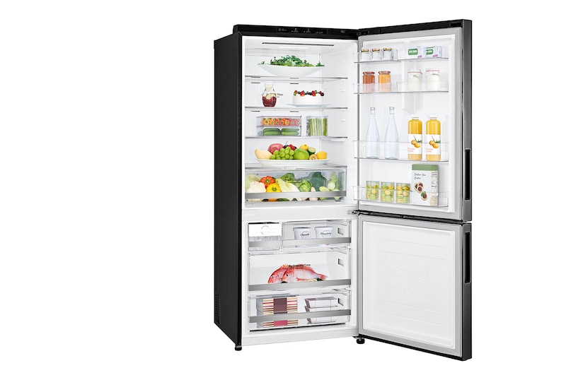 LG Nett 420L Bottom Freezer with DoorCooling+ & Inverter Linear Compressor, Matte Black, GC-B529NQCZ