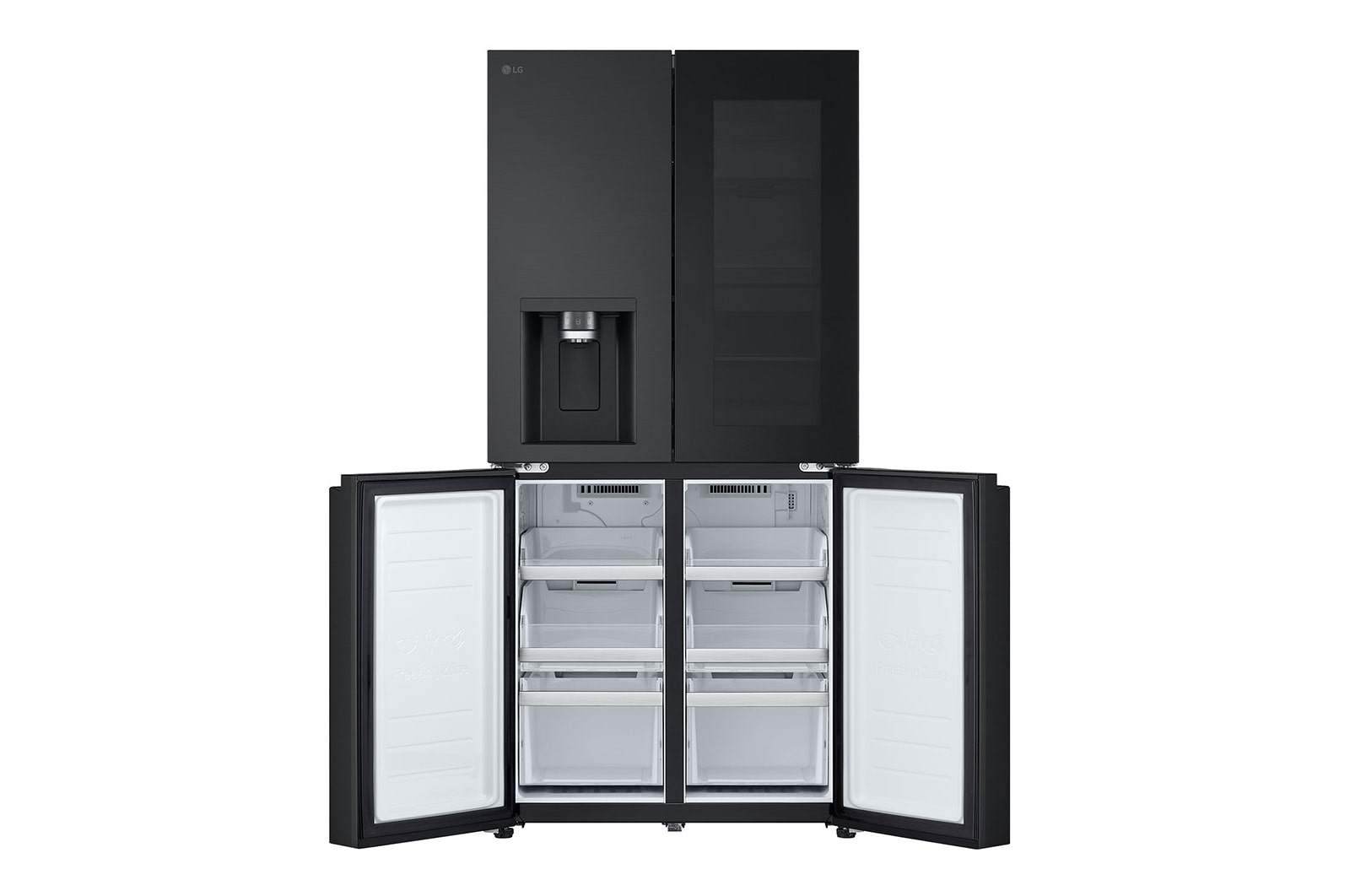 LG [Subscribe] 508L French Door Fridge with InstaView in Essence Matte Black Finish, GC-G22FFQAB