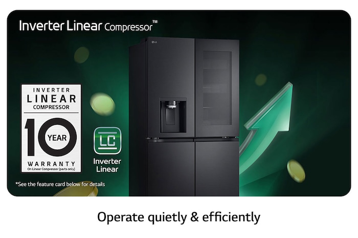 LG [Subscribe] 508L French Door Fridge with InstaView in Essence Matte Black Finish, GC-G22FFQAB