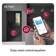 LG [Subscribe] 508L French Door Fridge with InstaView in Essence Matte Black Finish, GC-G22FFQAB