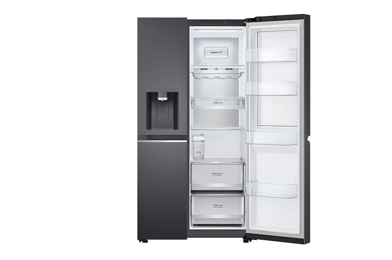 LG 674L Side-by-Side Fridge with Door-in-Door™ & UVnano® Water Dispenser in Matte Black Finish , GC-J257CQES