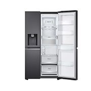 LG 674L Side-by-Side Fridge with Door-in-Door™ & UVnano® Water Dispenser in Matte Black Finish , GC-J257CQES