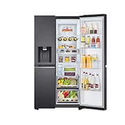 LG 674L Side-by-Side Fridge with Door-in-Door™ & UVnano® Water Dispenser in Matte Black Finish , GC-J257CQES