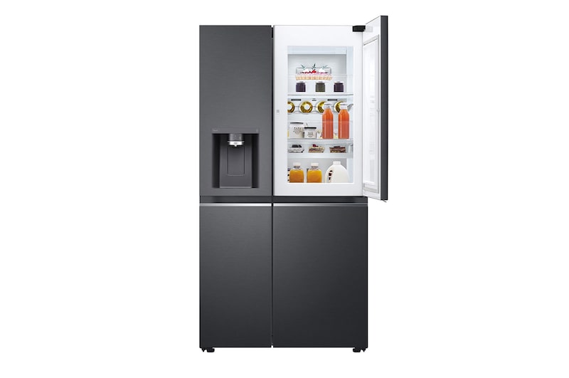 LG 674L Side-by-Side Fridge with Door-in-Door™ & UVnano® Water Dispenser in Matte Black Finish , GC-J257CQES