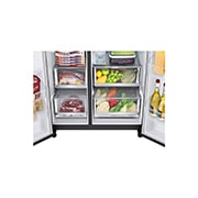 LG 674L Side-by-Side Fridge with Door-in-Door™ & UVnano® Water Dispenser in Matte Black Finish , GC-J257CQES