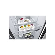 LG 674L Side-by-Side Fridge with Door-in-Door™ & UVnano® Water Dispenser in Matte Black Finish , GC-J257CQES