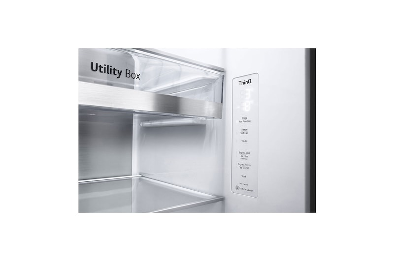 LG 674L Side-by-Side Fridge with Door-in-Door™ & UVnano® Water Dispenser in Matte Black Finish , GC-J257CQES