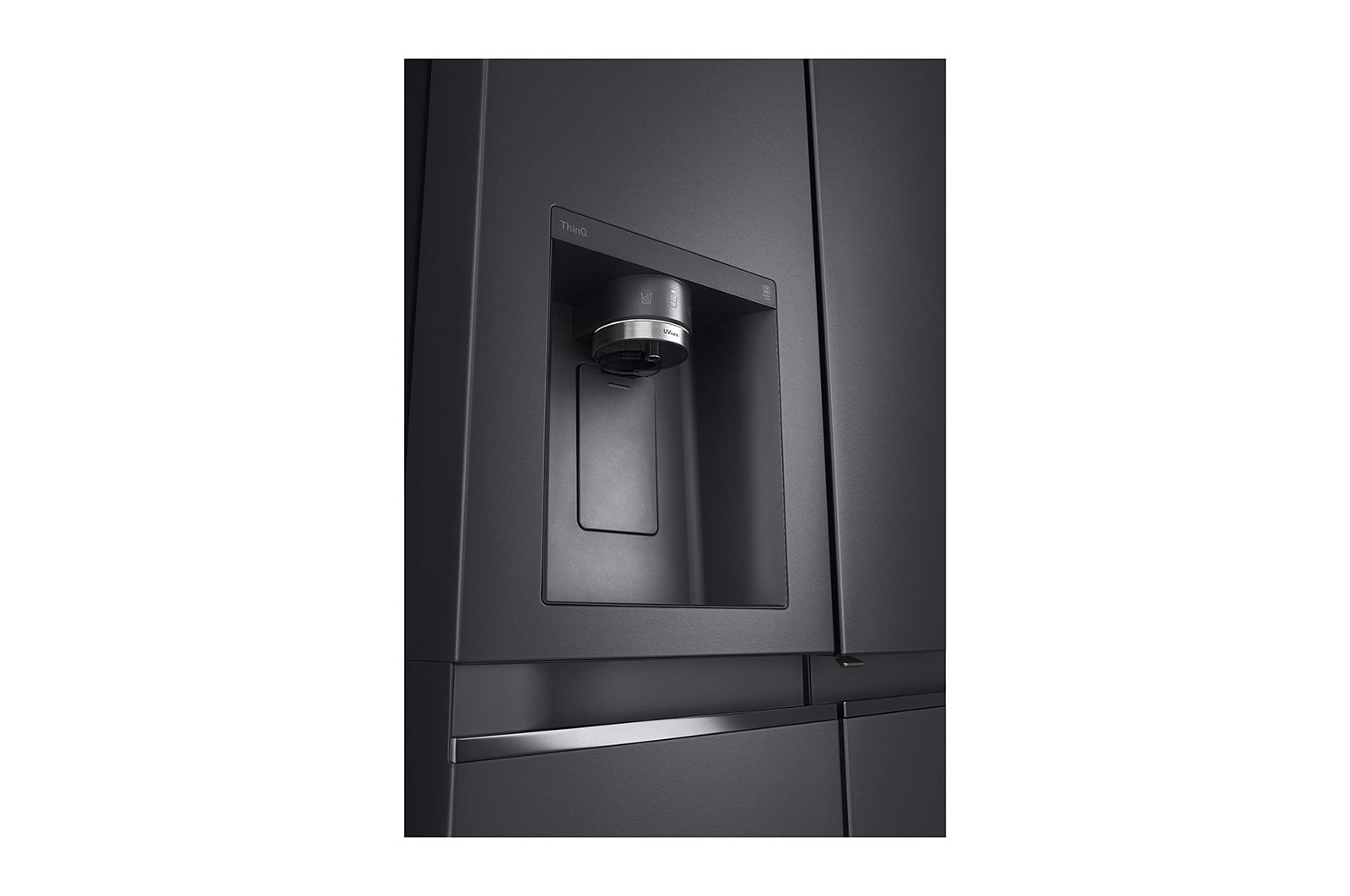 LG 674L Side-by-Side Fridge with Door-in-Door™ & UVnano® Water Dispenser in Matte Black Finish , GC-J257CQES